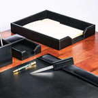 Dacasso Bonded Leather Desktop Tray Luxury Letter Holder & Paper Organizer - Image 6