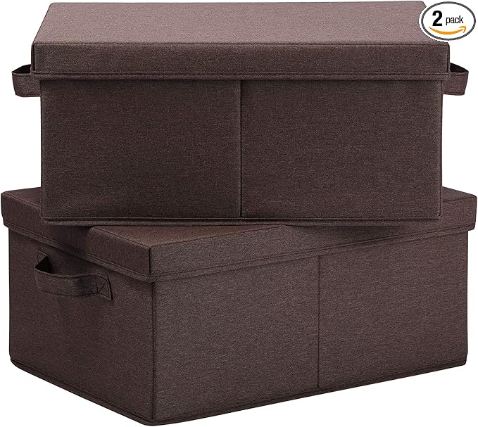 HOONEX Linen Foldable Storage Bins by HOONEX
