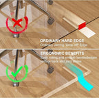 MESAILUP Beveled Edge Irregular Office Chair Mat - Image 3