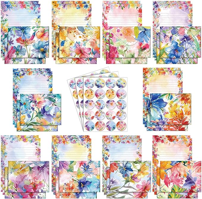 TaoBary 160 Pcs Stationery Paper Set 50 Double Sided Stationery Papers by TaoBary