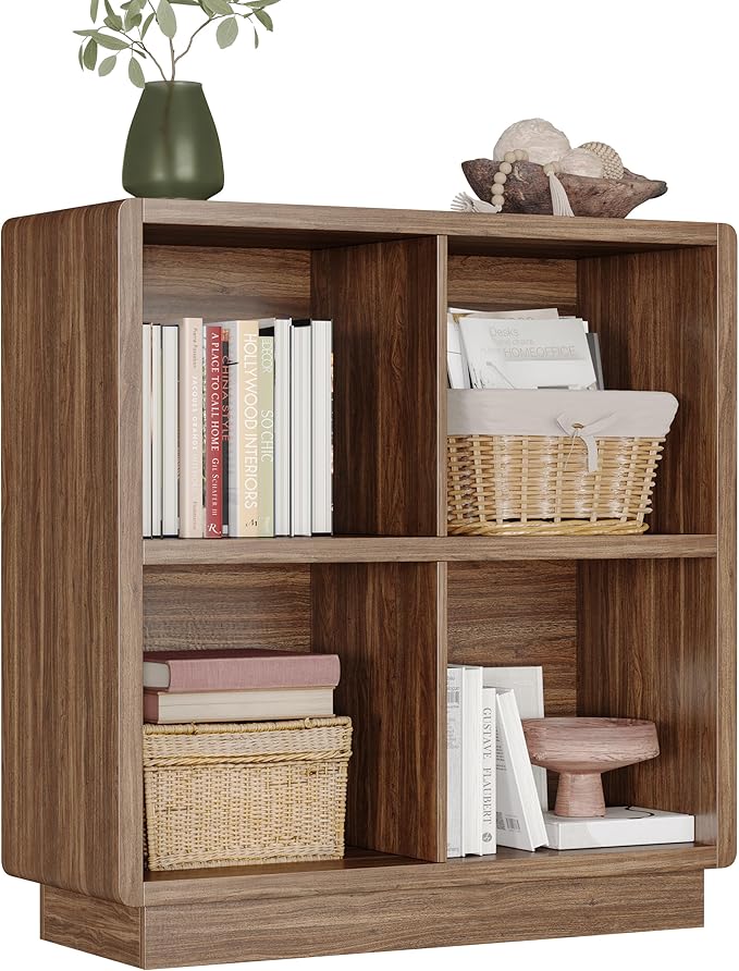 ChooChoo 4 Cube Storage Organizer, Wooden Bookcase by ChooChoo