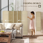 HOMCOM Room Divider, 8 Panel Folding Privacy Screen, 5.6' Tall Freestanding - Image 4