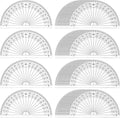 Zonon 100 Pcs 4 Inch Clear Plastic Protractor Bulk Math Protractors Set 180 by Zonon