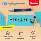 GAUDER Magnetic Dry Erase Labels | 30x Magnetic Labels | 30x Dry Erase Magnets - Image 2