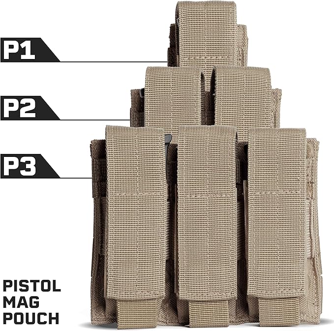 Tacticon P1 P2 P3 BattlePouch | Universal Pistol Mag Pouch | Combat Veteran - Image 4
