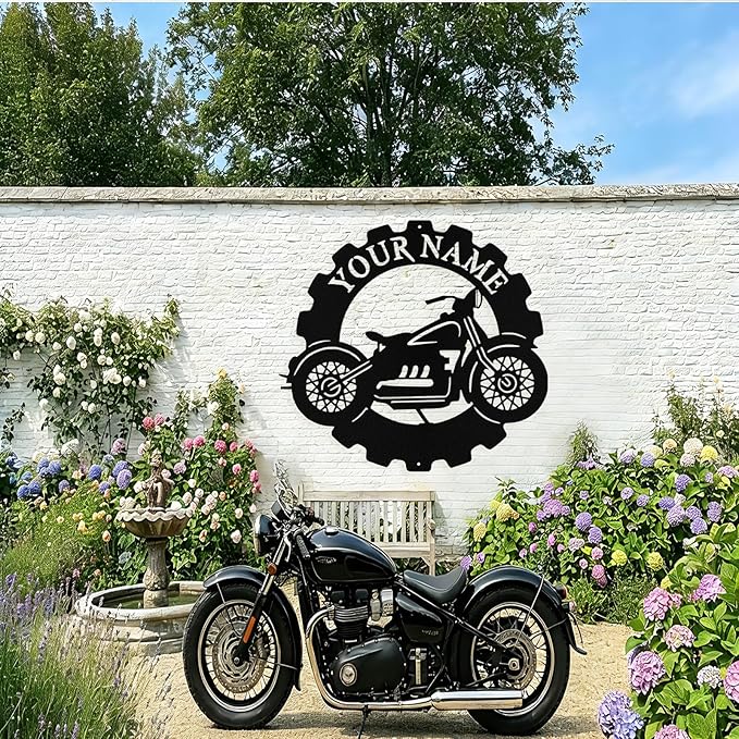 Custom Dirt Bike Metal Signs Personalized Motorcycle Name Sign Custom Garage - Image 5