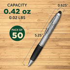 DISCOUNT PROMOS Custom Stylus Ballpoint Pens Set of 50, Personalized Bulk Pack - Image 5