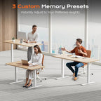 Huuger Dual Motor Electric Standing Desk Frame, Sit Stand up Desk Leg - Image 4