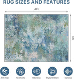 Office Chair Mat for Hardwood Tile Floor, Abstract 36"X 48" Desk Mats for - Image 9