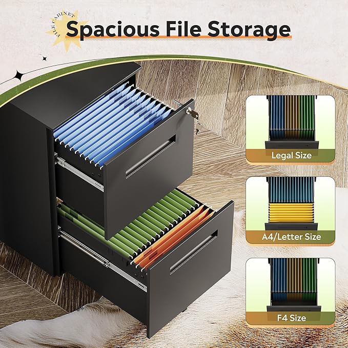DEVAISE 2-Drawer Metal File Cabinet - Image 4