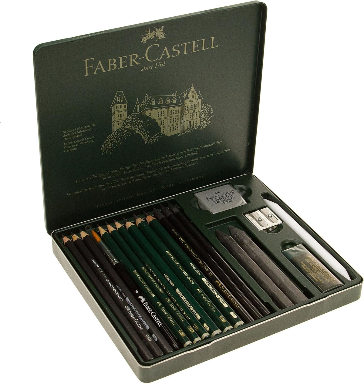 faber-castel 19 piece pitt graphite tin set, main product view