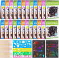 POKONBOY 24 Pack Rainbow Scratch Paper Arts Notebooks, Scratch Note Pads by POKONBOY