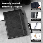 CAGIE Lined Journal for Men Women, Tree Growth Ring Leather Bound Journal - Image 2