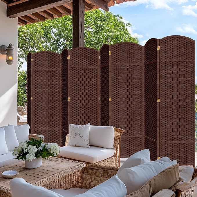 DURASPACE 8 Panel Room Divider, 6ft Tall Folding Privacy Screen, 360°Rotation - Image 6