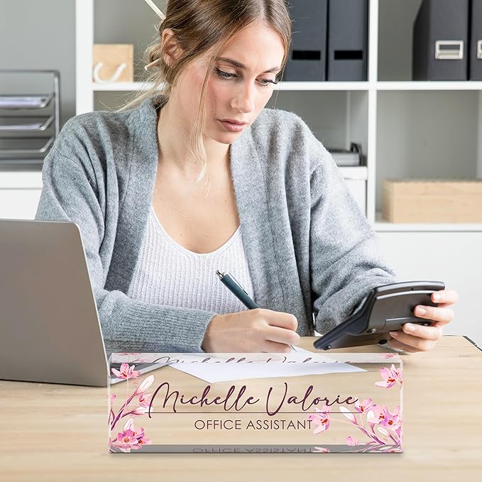 Personalized Name Plate for Desk, Custom Desk Name Plate, Acrylic Name Plate - Image 6