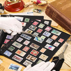 10 Sheets 20 Pages Postage Stamp Album Pages, 8 Pockets 7.7X 1.18in Stamp - Image 6