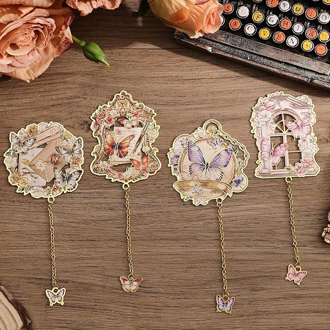 Metal Butterfly Bookmarks for Women by VYRANA