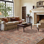 GENIMO 6x9 Area Rugs for Living Room, Machine Washable Non Slip Vintage Rugs by GENIMO