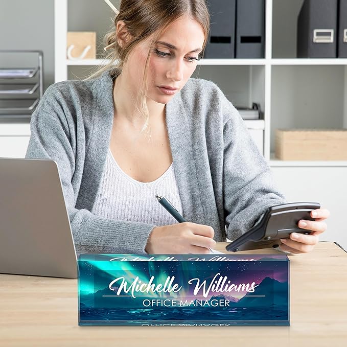 Personalized Name Plate for Desk, Custom Desk Name Plate, Acrylic Name Plate - Image 6