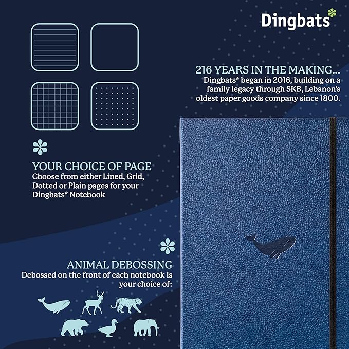 Dingbats* - Wildlife Lined Extra Large A4 Notebook - PU Leather Hardcover - Image 2