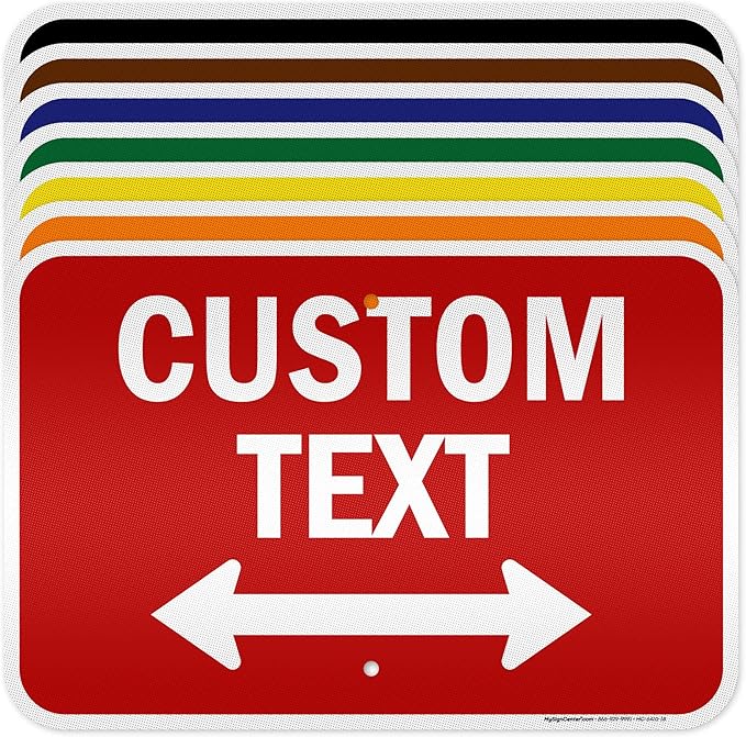 Custom Arrow, Custom Directional Sign, Two way Arrow, 12x18 Inches, 3M EGP by MySignCenter