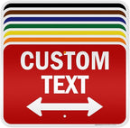 Custom Arrow, Custom Directional Sign, Two way Arrow, 12x18 Inches, 3M EGP by MySignCenter
