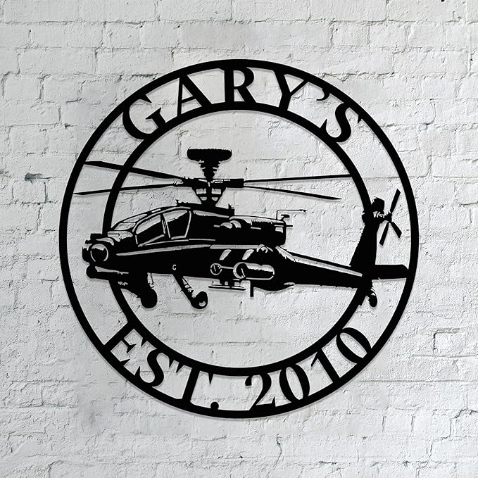 Personalized Metal Airplane Wall Art, Airplane Name Sign, Customized Pilot Name by Unknown