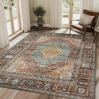 GENIMO 4x6 Area Rugs for Living Room, Machine Washable Rug, Non Slip Vintage by GENIMO