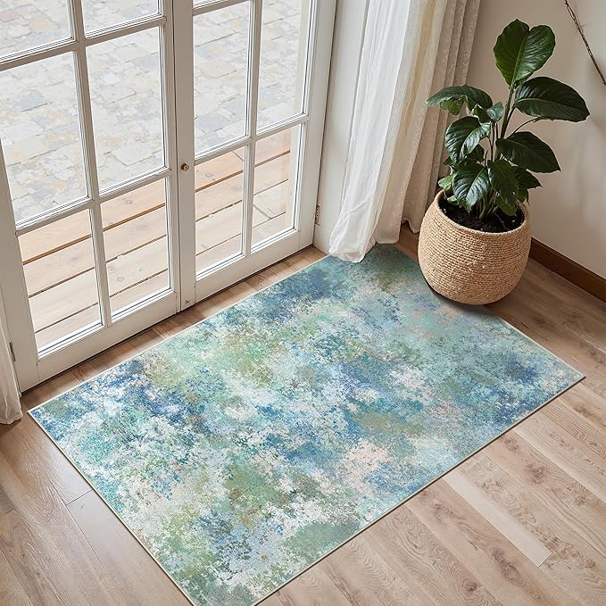 GENIMO 2x3 Rugs for Entryway Entrance, Modern Lightweight Rug Ultra Soft Indoor by GENIMO