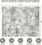 Office Chair Mat for Hardwood Tile Floor, Abstract 48"X 60" Desk Mats for - Image 9