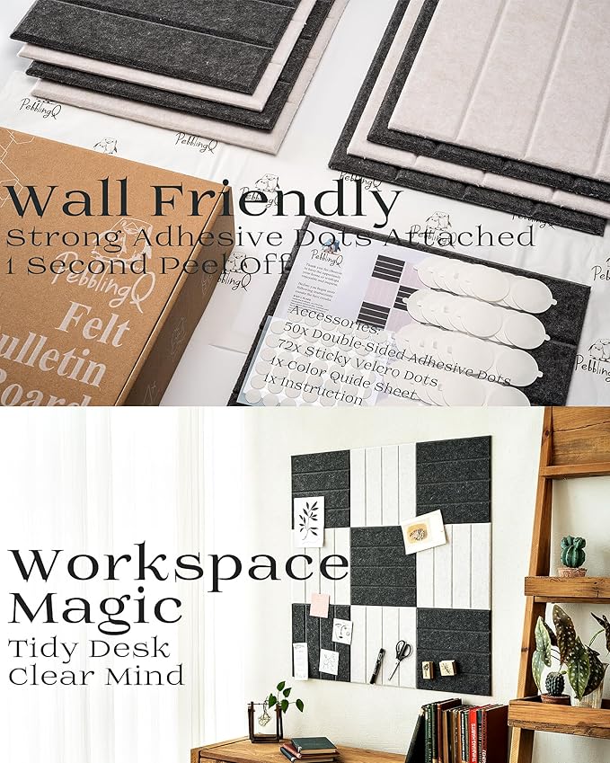 Felt Bulletin Board Wall Tiles, Modular Acoustic Panels - Image 6
