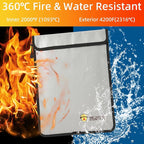 2 Pcs Fireproof Waterproof Document Bag – Fire & Waterproof Money Pouchfor - Image 3