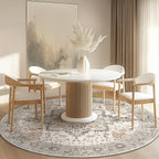 GENIMO 4FT Round Area Rugs for Living Room, Circle Rugs Machine Washable Low - Image 3