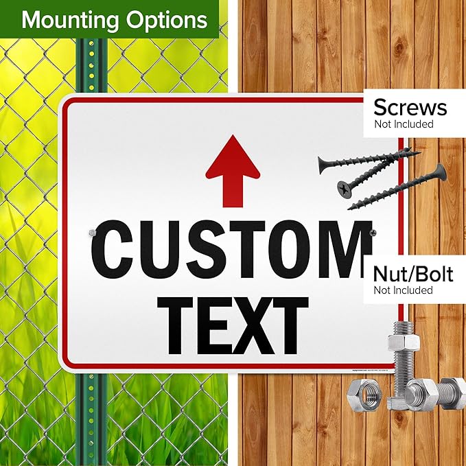Custom Arrow, Custom Directional Sign, Up Arrow, 24x30 Inches, 3M EGP Reflective - Image 5