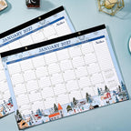 Desk Calendar 2027,18 Months Calendar from January 2027 to June 2028 | 17" x 12", Desk Calendars 2027-2028 with Large Ruled Blocks for Planning