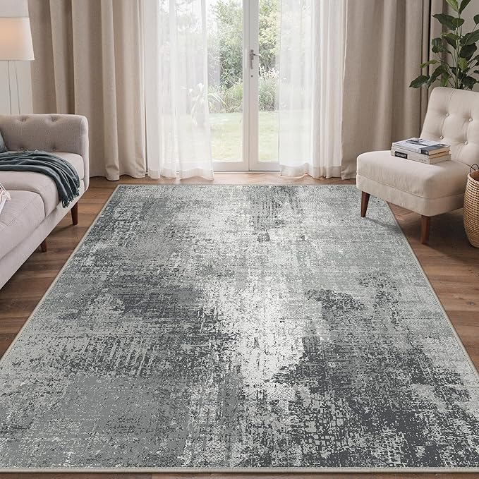 GENIMO Washable Area Rugs for Living Room, 8x10 Modern Non Slip Rugs, Low Pile - Image 2