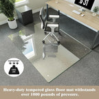 Koonmi Tempered Glass Chair Mat - Image 2