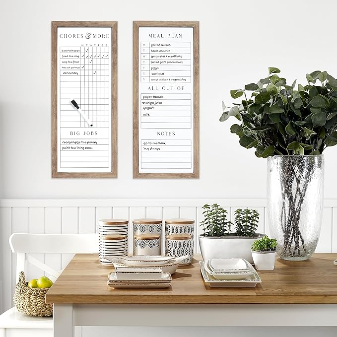 Sheffield Home Set of Two Family Planner Dry Erase Boards Featuring, Chore Chart - Image 2