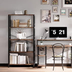 IRONCK Bookshelves and Bookcases, 31.5in Wide Shelf 5-Tier Ladder Shelf - Image 2