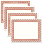 Elite Red & White Parchment Certificate Papers by Fine+Stationery