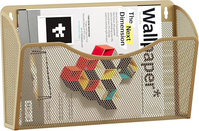 EasyPAG Single Pocket Wall File Organizer, Mesh Hanging File Folder Organizer by EasyPAG