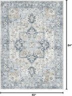 GENIMO 5x7 Area Rugs for Living Room, Machine Washable Rug, Non Slip Vintage - Image 2