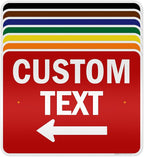 Custom Arrow, Custom Directional Sign, Left Arrow, 18x24 Inches, 3M EGP by MySignCenter