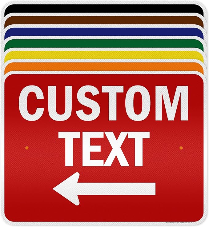 Custom Arrow, Custom Directional Sign, Left Arrow, 18x24 Inches, 3M EGP by MySignCenter