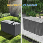 Decksplore 100 Gallon Outdoor Storage Box Waterproof, Lockable Resin Deck Box - Image 3