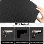 Polyurethane Foam Padding, 2 PCS 16 x 12 x 1 Inch Black Perforated Pick and Pluck Foam Sheets for Tool Box, Camera, Crafts and Storage