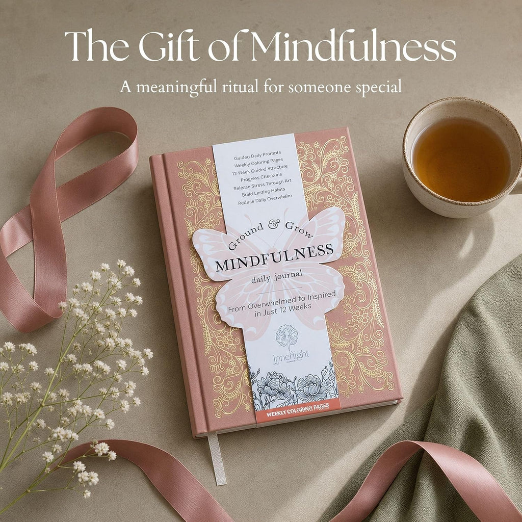 Guided Mindfulness Journal for Women | 12 Weeks of Morning & Evening Prompts, Gratitude Practice & Weekly Coloring Pages | Self-Care Gift for Stress Relief, Balance & Personal Growth