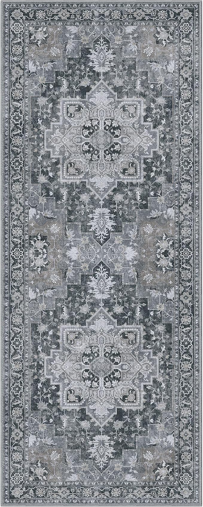 GENIMO 2x10 Runner Rugs for Hallway, Machine Washable Non Slip Vintage Rugs - Image 7