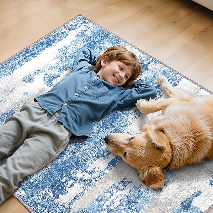 Office Chair Mat for Hardwood Tile Floor, Abstract 48"X 60" Desk Mats for - Image 7