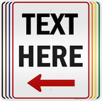 Custom Arrow, Custom Directional Sign, Left Arrow, 24x30 Inches, 3M EGP by MySignCenter